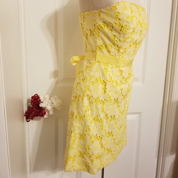 Lilly Pulitzer lace embroidery dress strapless - Picture 4 of 8